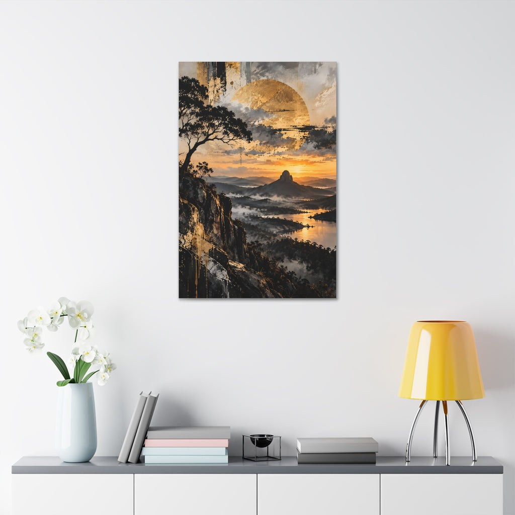 Golden Sunrise Landscape Canvas Print — Stretched 1.5"