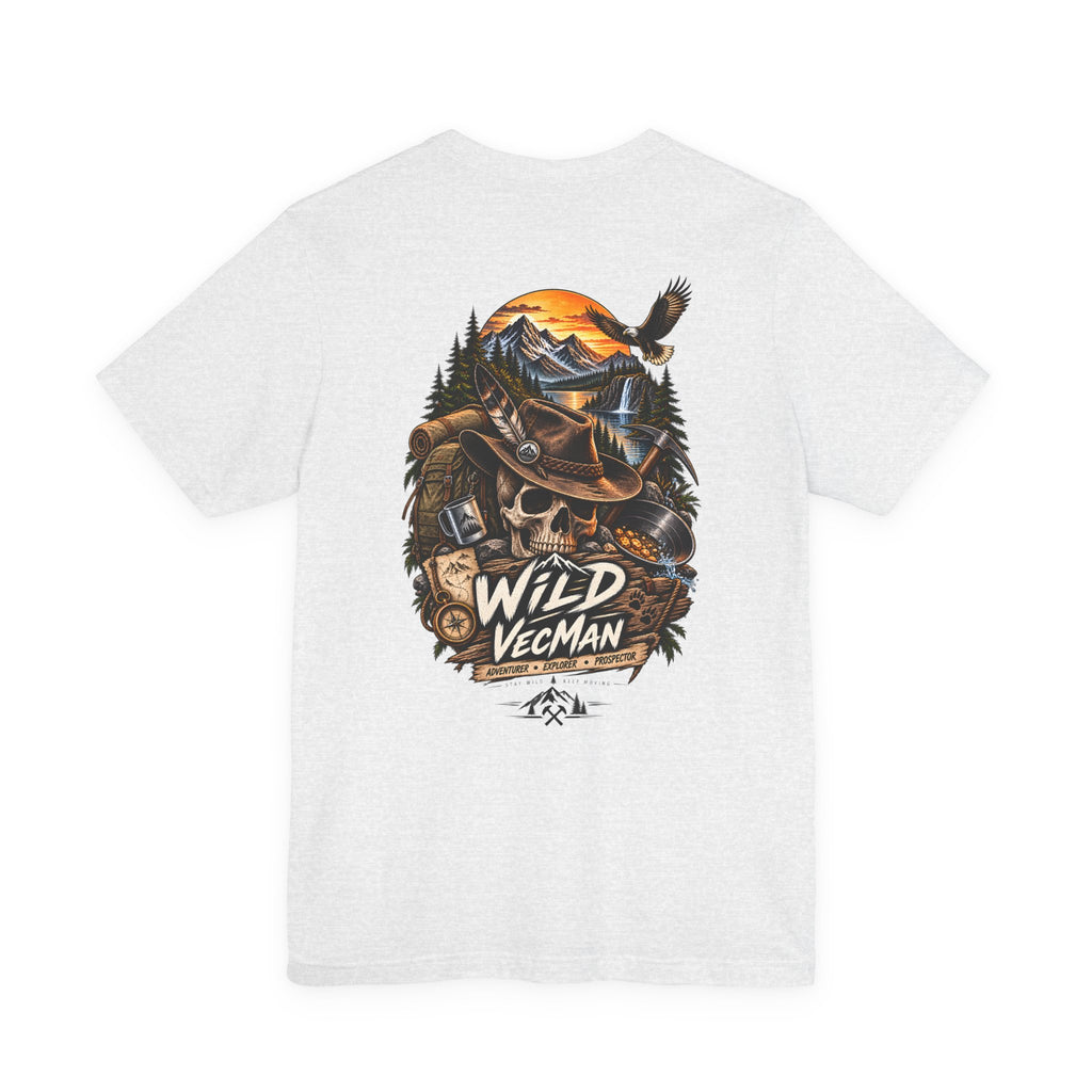 T-shirt Aventure Wild VecMan — T-shirt graphique avec motif montagne et vie sauvage