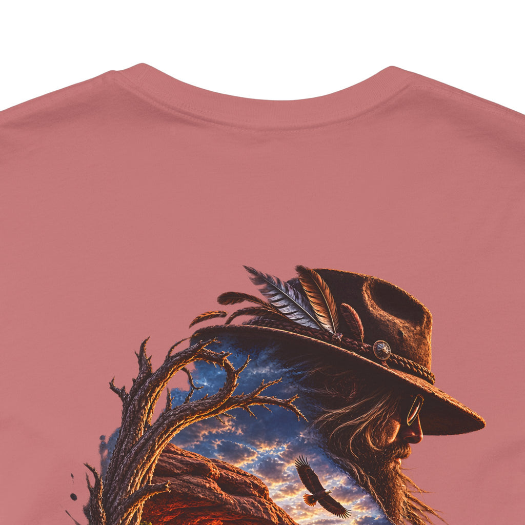 T-shirt Chase Horizons — Haut à motif coucher de soleil aventure