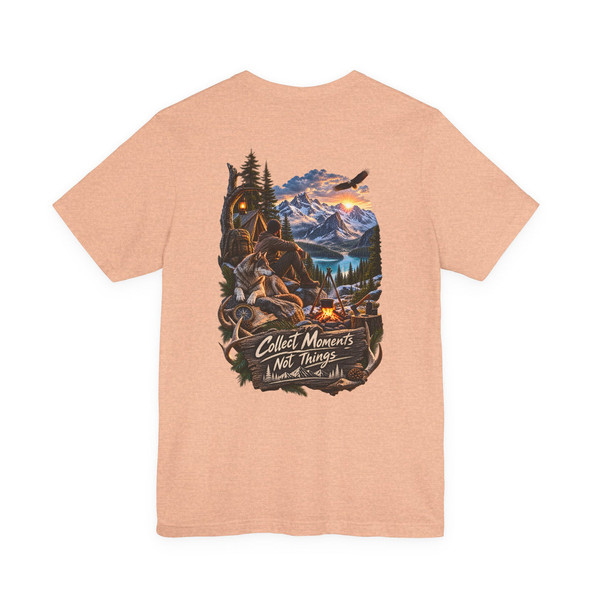 Adventure T-Shirt — "Collect Moments Not Things" Backprint
