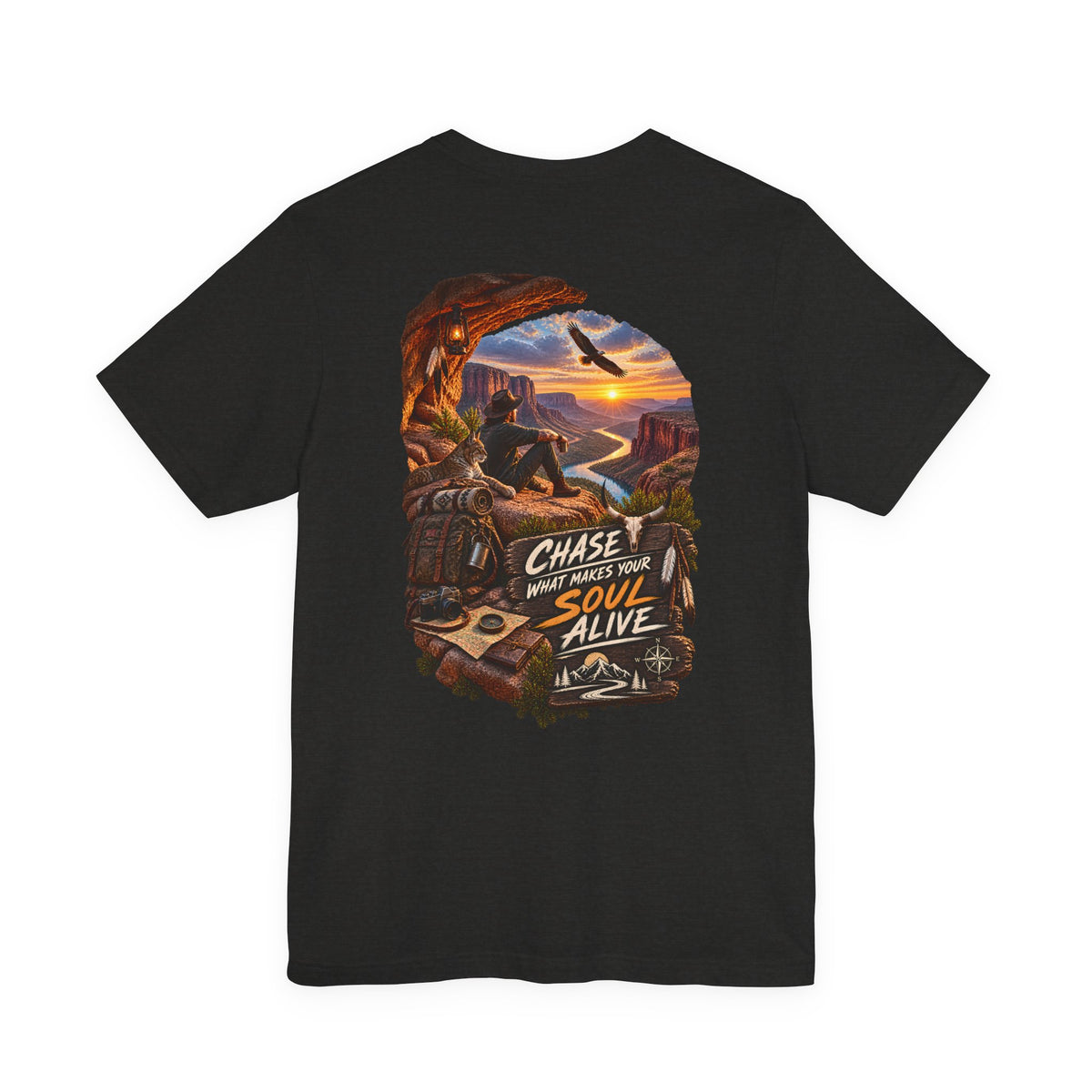 Adventure T-Shirt — "Chase What Makes Your Soul Alive" Graphic Tee