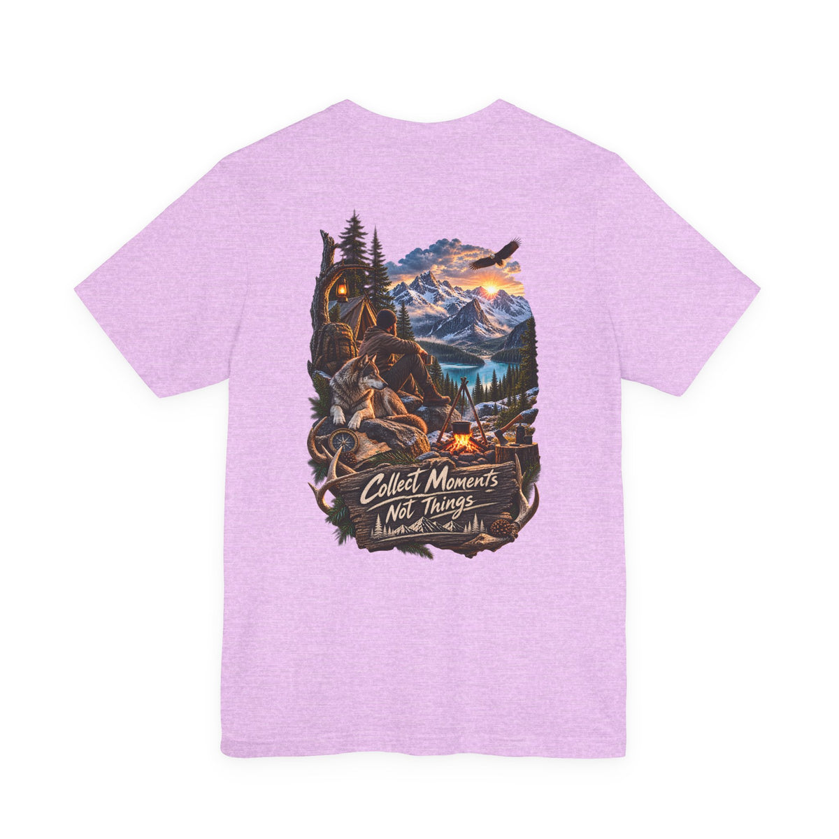 Adventure T-Shirt — "Collect Moments Not Things" Backprint