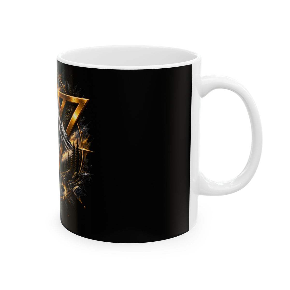 WiLD Vecman Compass Ceramic Mug — Norse Viking Woodland Coffee Cup