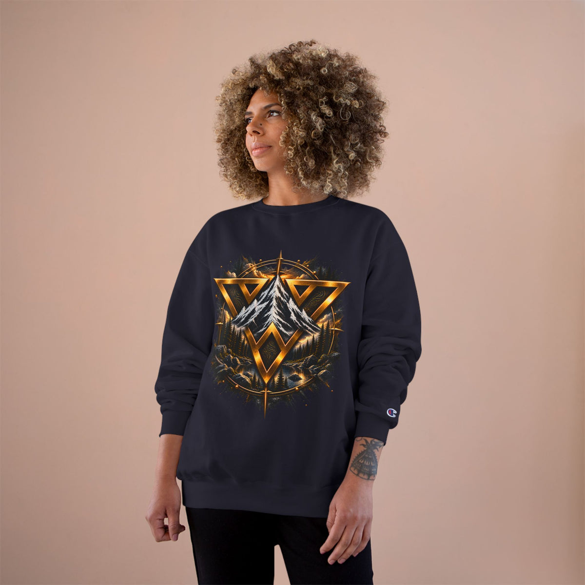 Adventure Champion Sweatshirt — 'Lost Often, Found Always' Mountain Graphic Crewneck