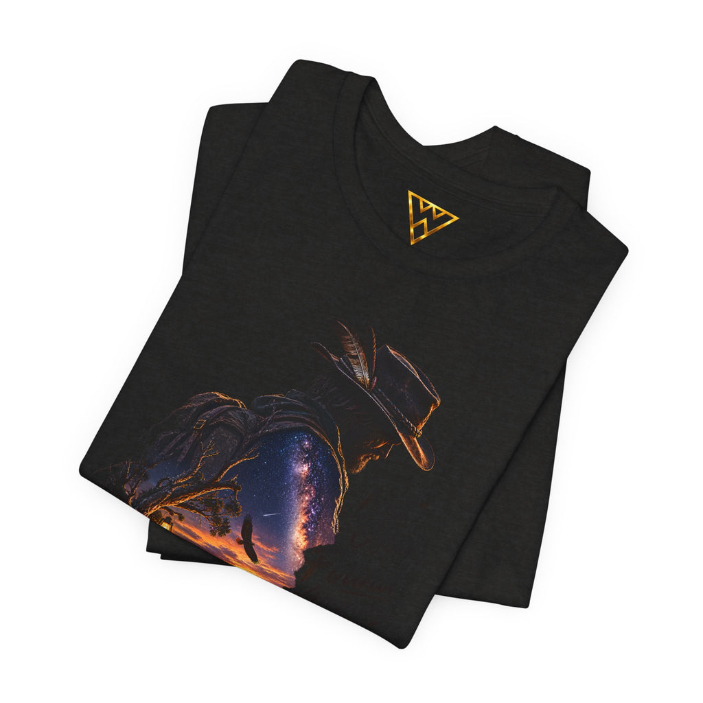 T‑Shirt — Western Sunset Cowboy 'Lost Often, Found Always' Graphic Tee