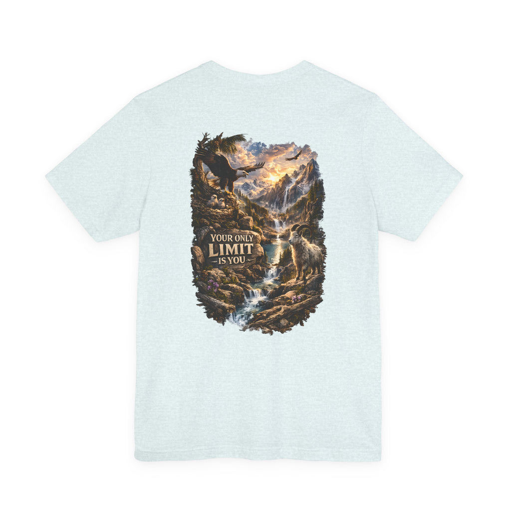 T-shirt Nature Aigle Inspirant - Imprimé au dos « Votre seule limite, c'est vous »