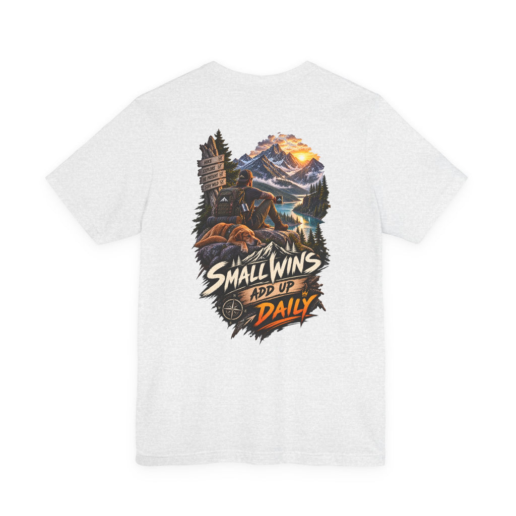 T-shirt Aventure en Montagne Small Wins Add Up Daily