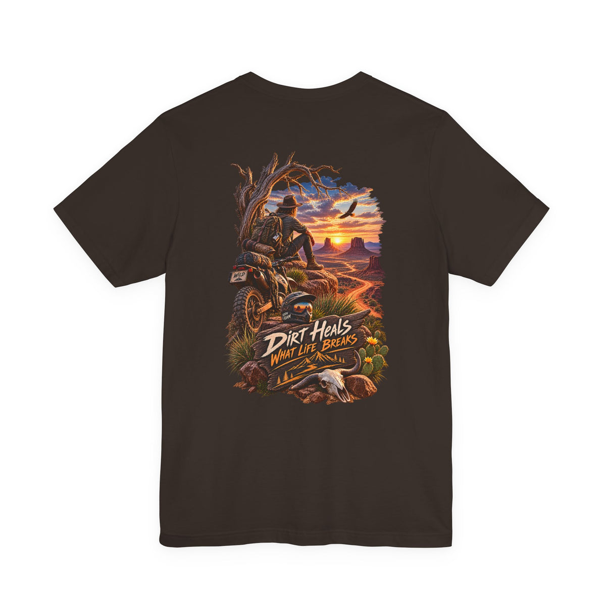 Dirt Heals Motorbike Sunset T‑Shirt