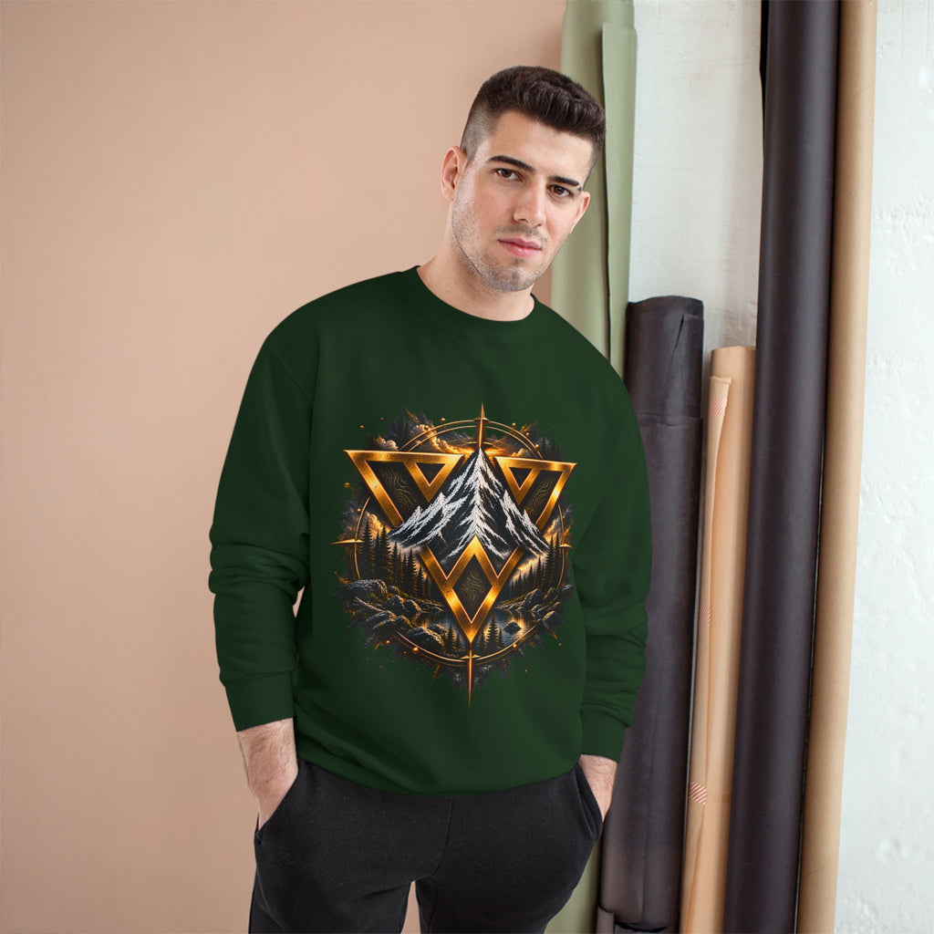 Adventure Champion Sweatshirt — 'Lost Often, Found Always' Mountain Graphic Crewneck