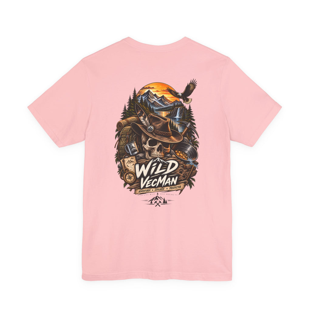 T-shirt Aventure Wild VecMan — T-shirt graphique avec motif montagne et vie sauvage