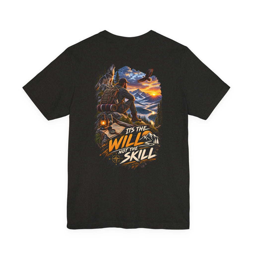 T-shirt pour amateur de plein air « C'est la volonté, pas le talent »