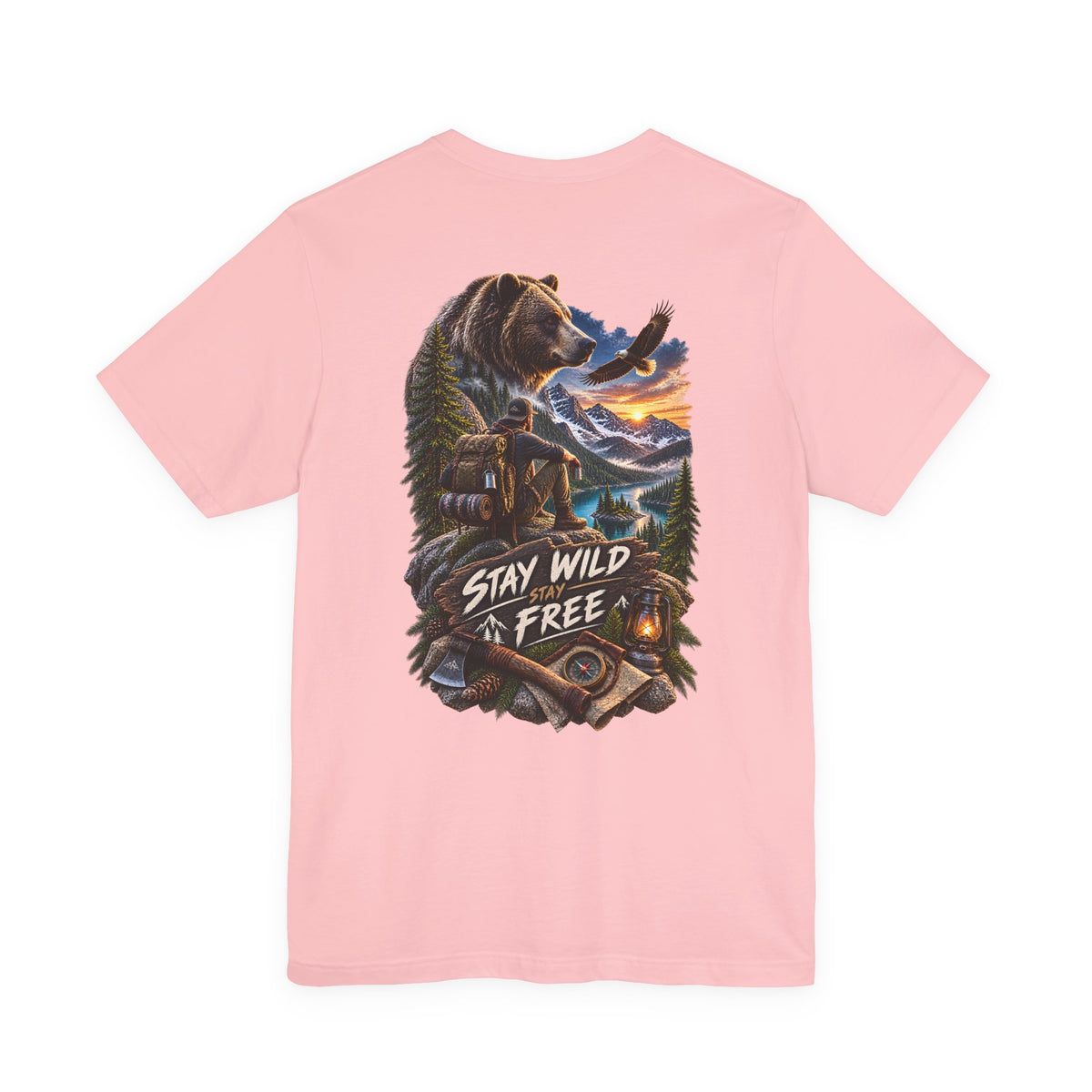 Stay Wild Free Bear T‑Shirt — Outdoor Adventure Graphic Tee