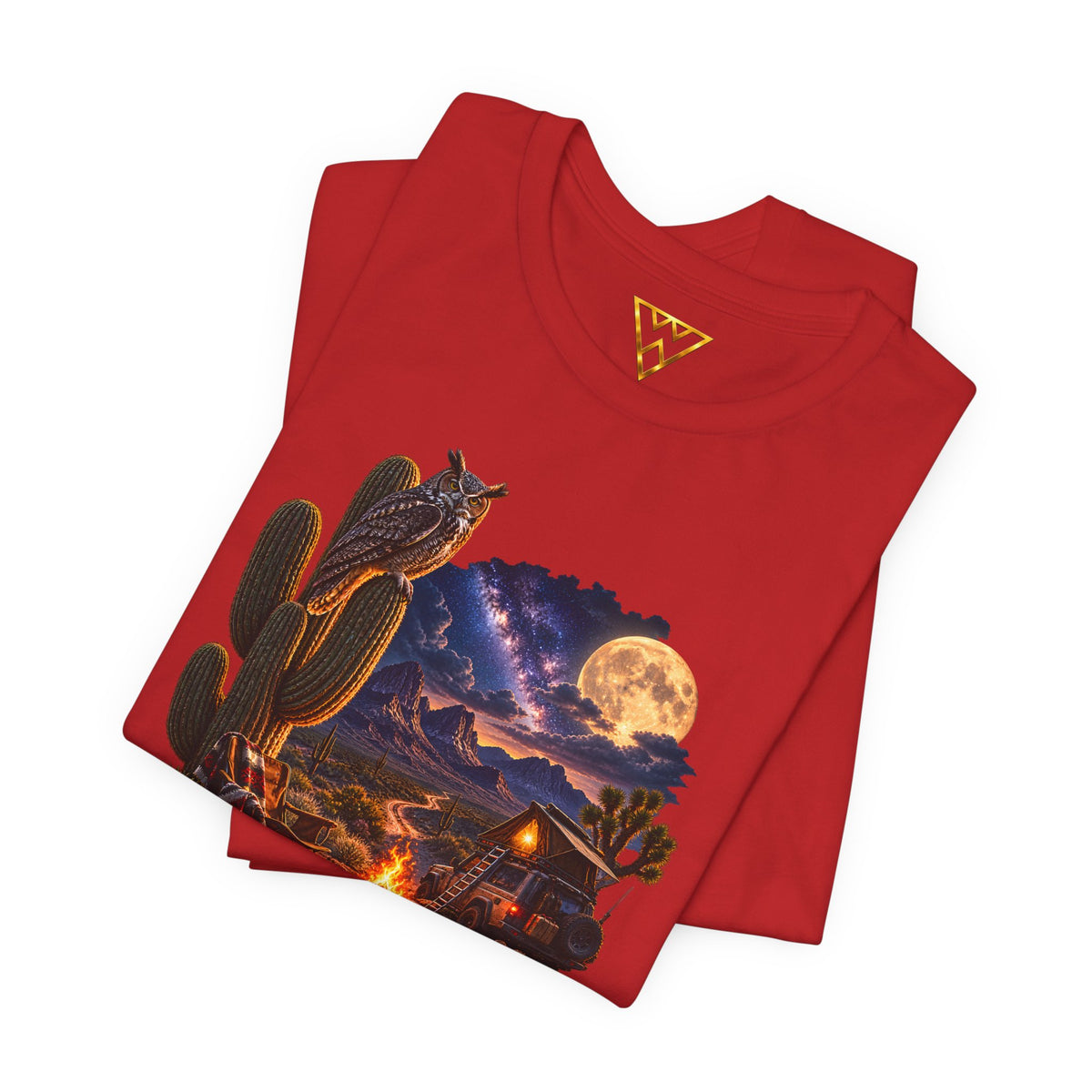 Campfire Desert Graphic Tee — "Seek What Sets Your Soul Alive"