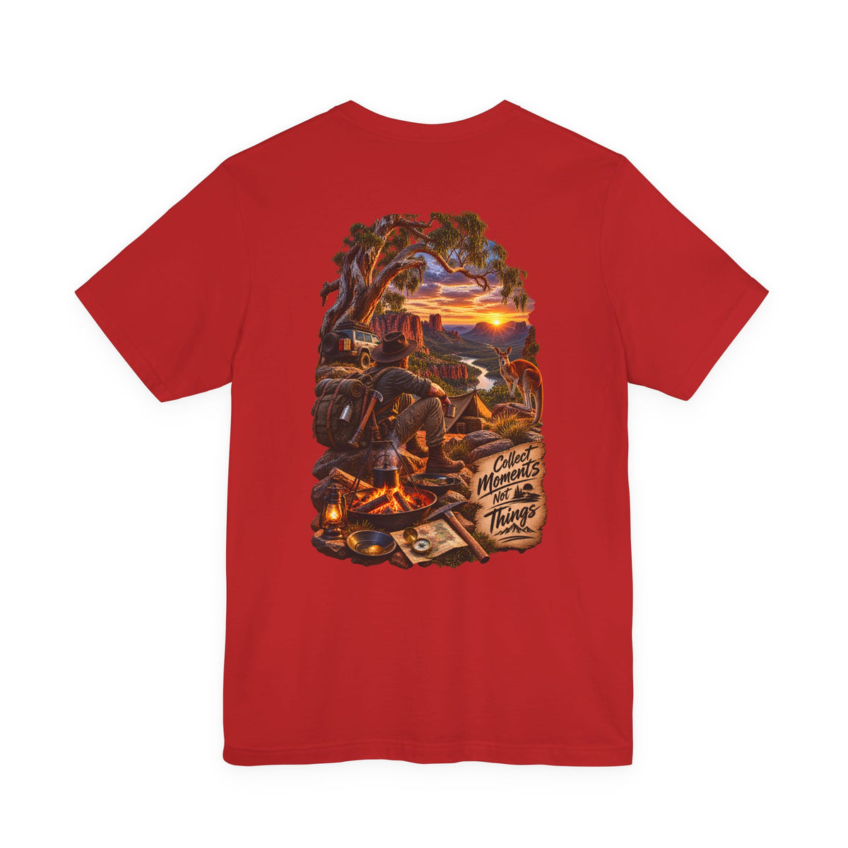 Adventure Campfire Tee — "Collect Memories Not Things" Graphic T-Shirt