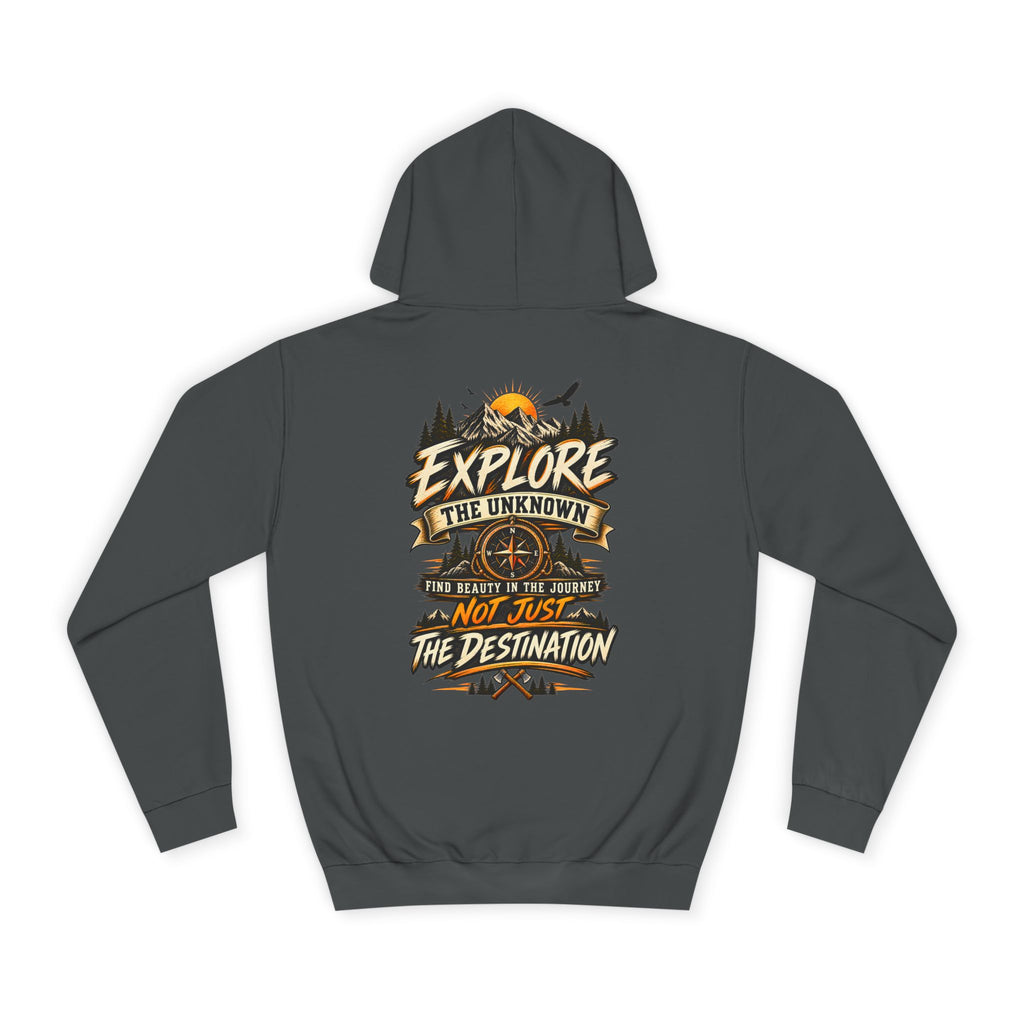 Explore The Unknown Hoodie — Adventure Graphic College Pullover