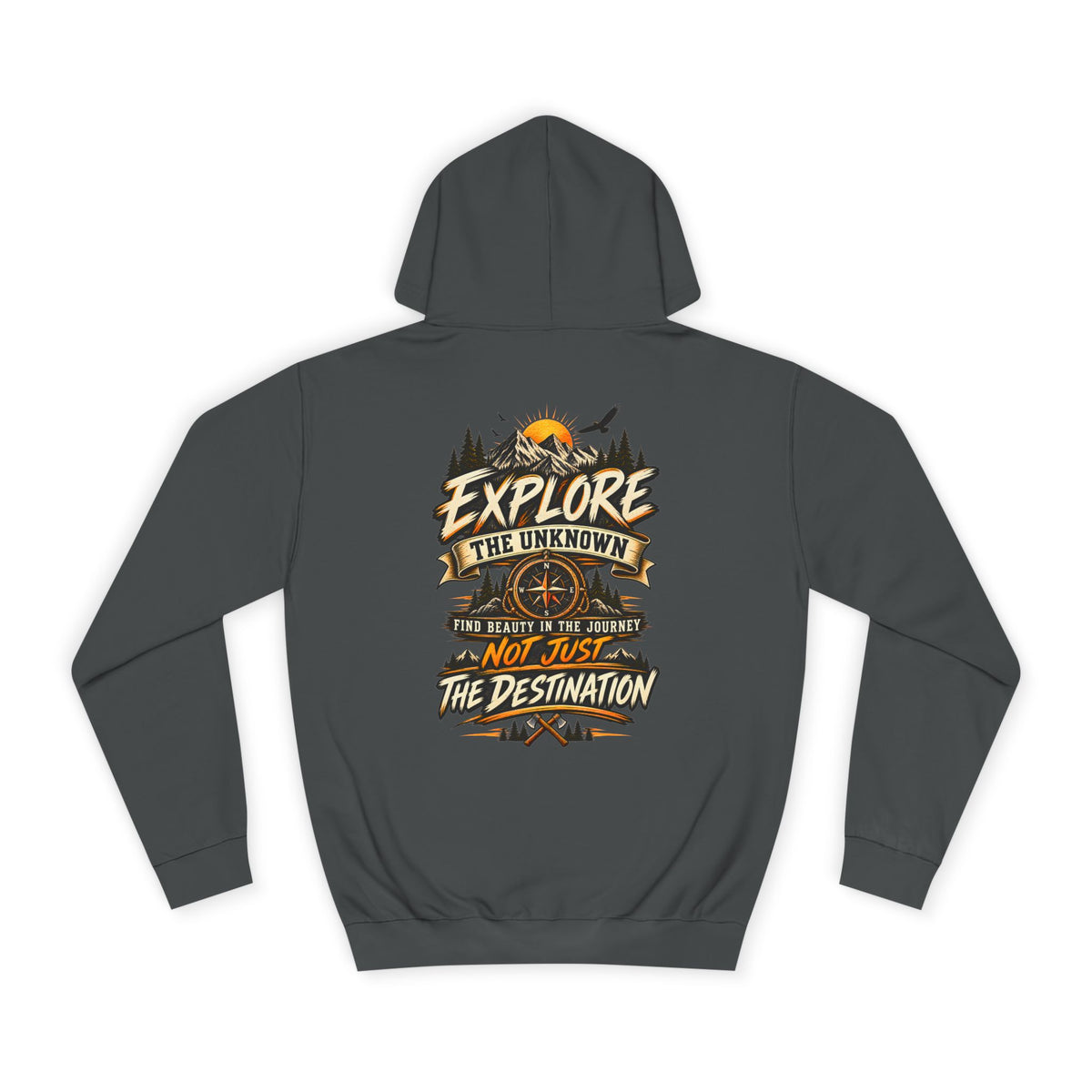 Explore The Unknown Hoodie — Adventure Graphic College Pullover