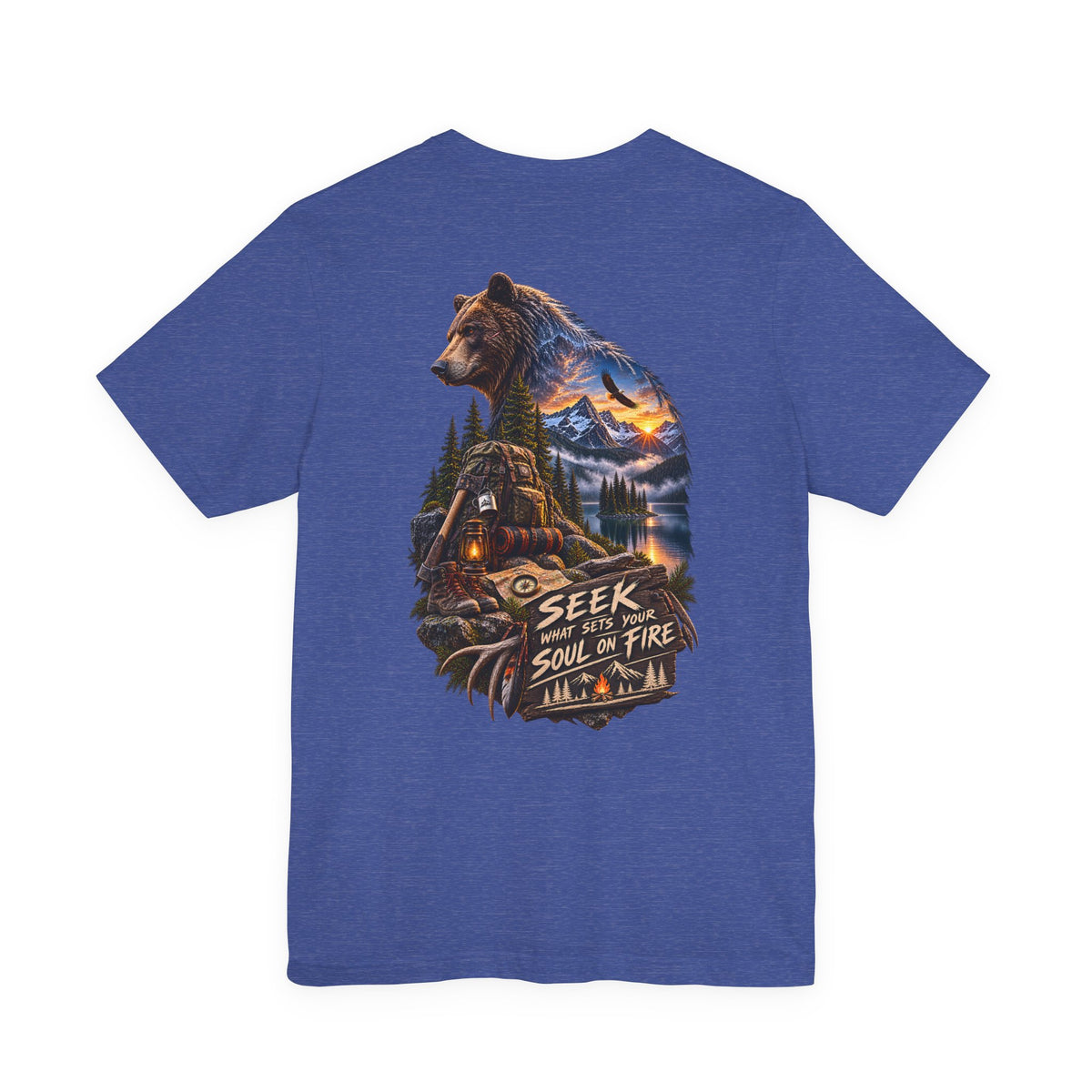 Bear Wilderness Tee — "Seek with the Soul on Fire" Outdoor Adventure T-Shirt