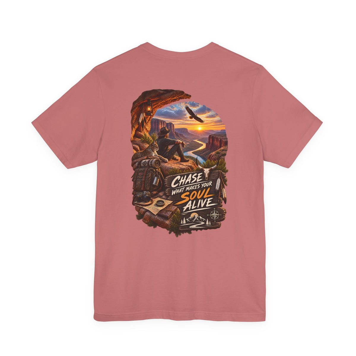 Adventure T-Shirt — "Chase What Makes Your Soul Alive" Graphic Tee