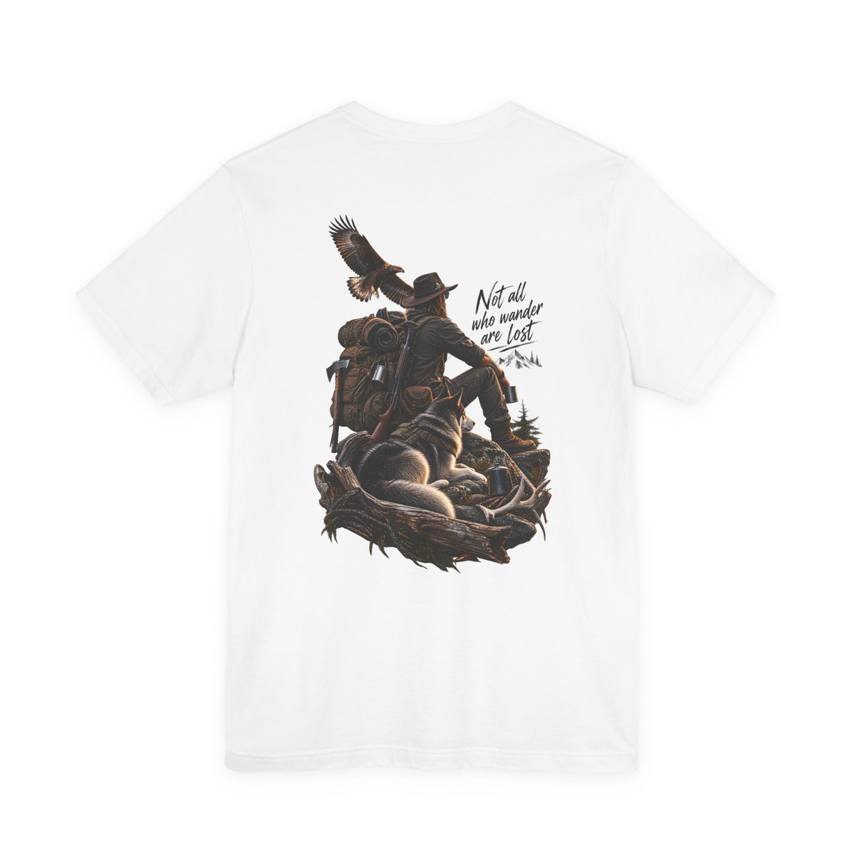 Western Adventure Graphic Tee — "Not all who wander are lost" Back Print