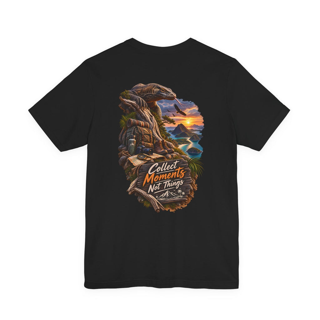Collect Moments Not Things T‑Shirt — Adventure Sunset Landscape Tee