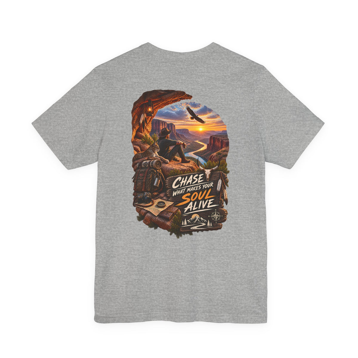 Adventure T-Shirt — "Chase What Makes Your Soul Alive" Graphic Tee
