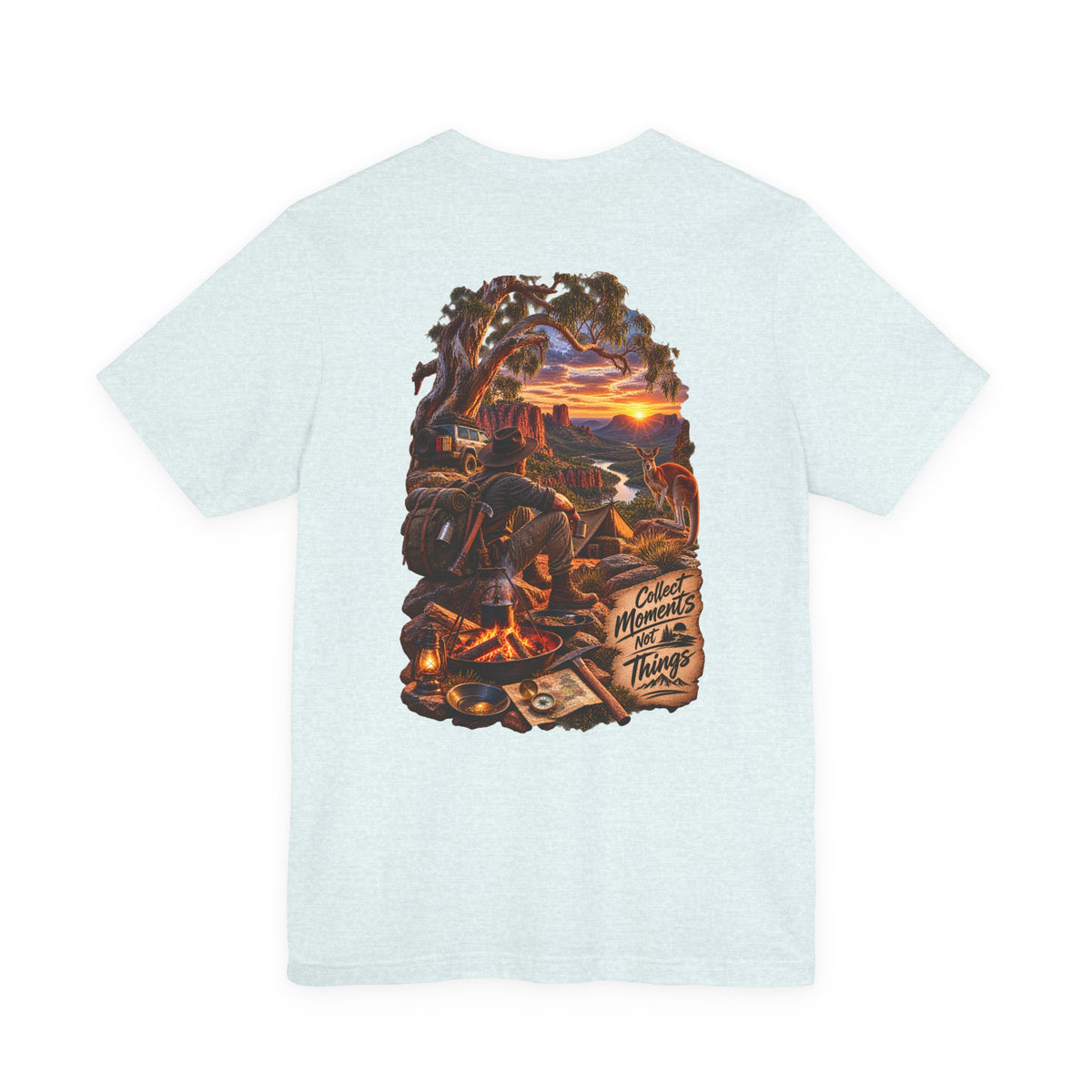 Adventure Campfire Tee — "Collect Memories Not Things" Graphic T-Shirt