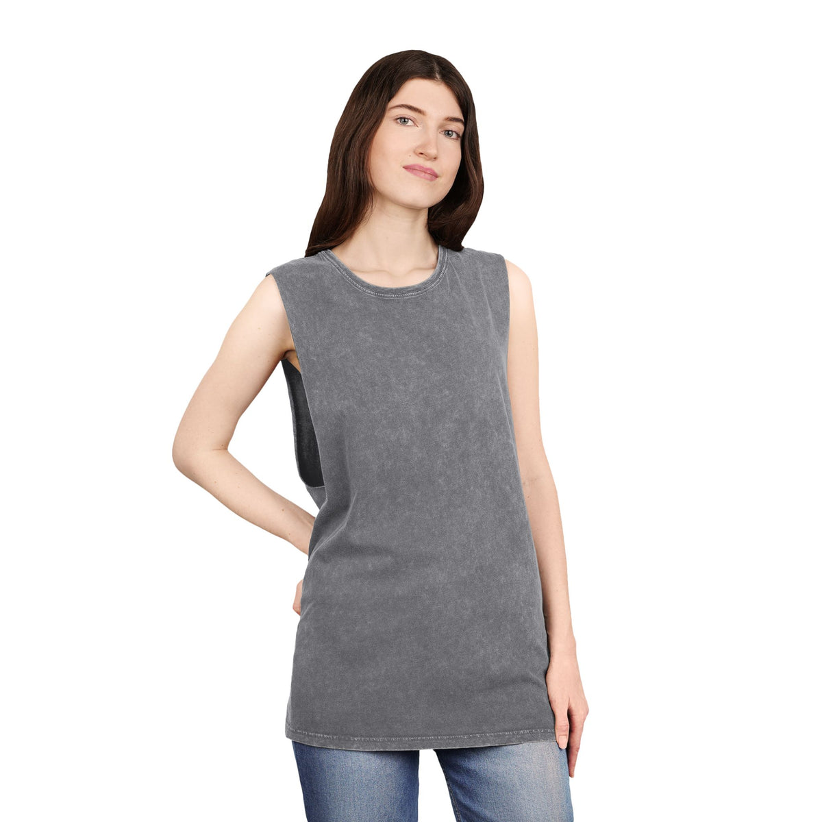 Wild Vecman logo - Compass Tank Top — Vintage Stonewash Adventure Graphic