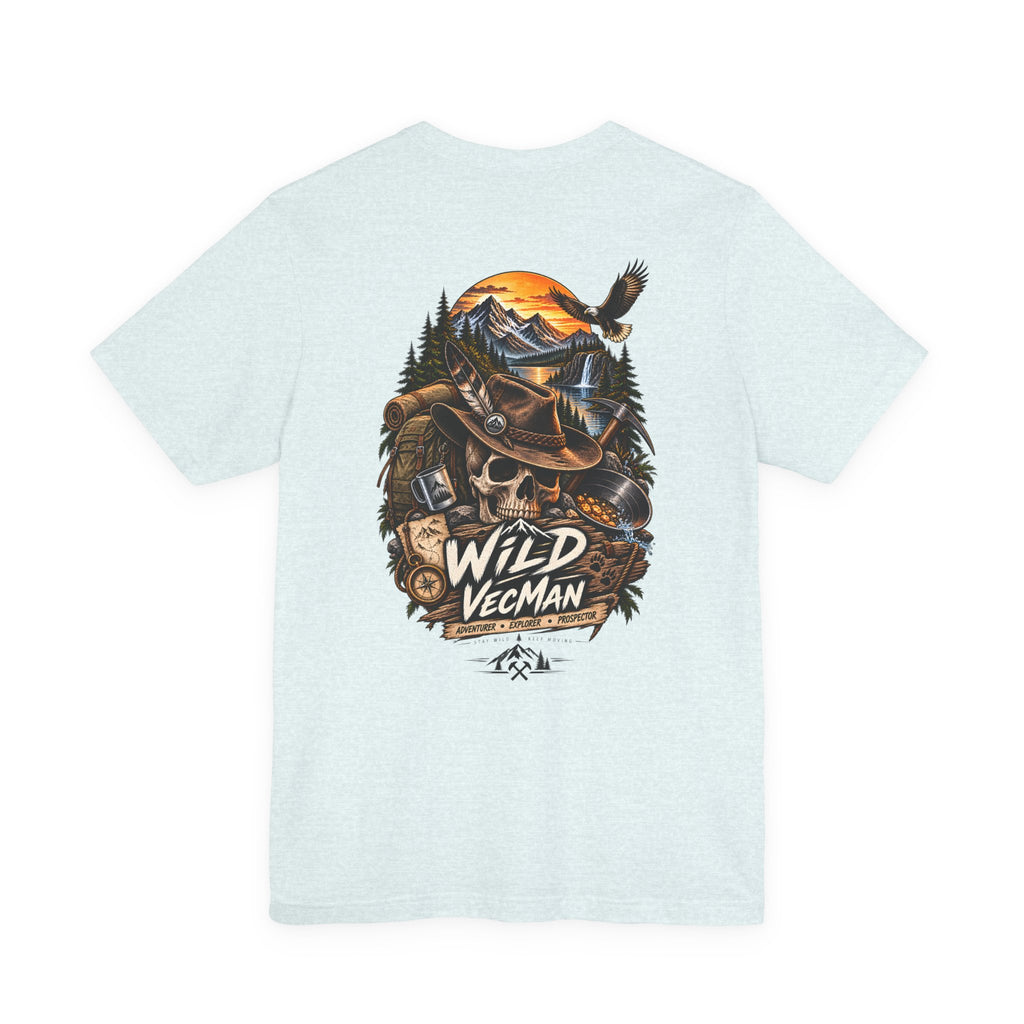 T-shirt Aventure Wild VecMan — T-shirt graphique avec motif montagne et vie sauvage
