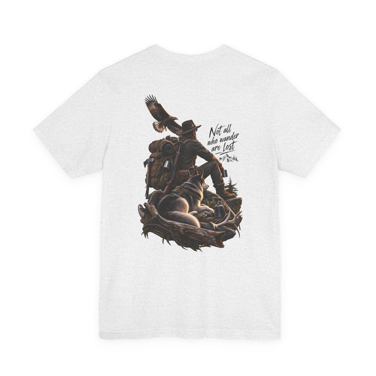 Western Adventure Graphic Tee — "Not all who wander are lost" Back Print