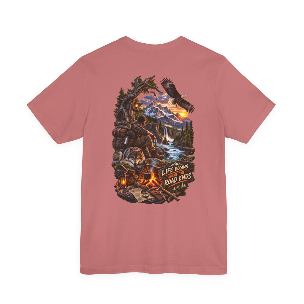 T-shirt graphique Life Begins Where the Road Ends