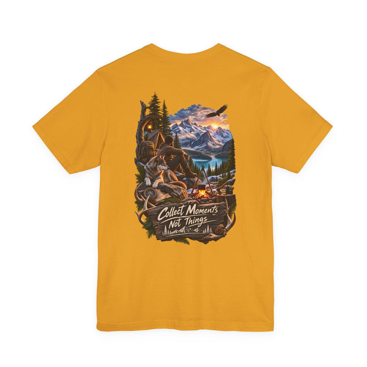 Adventure T-Shirt — "Collect Moments Not Things" Backprint