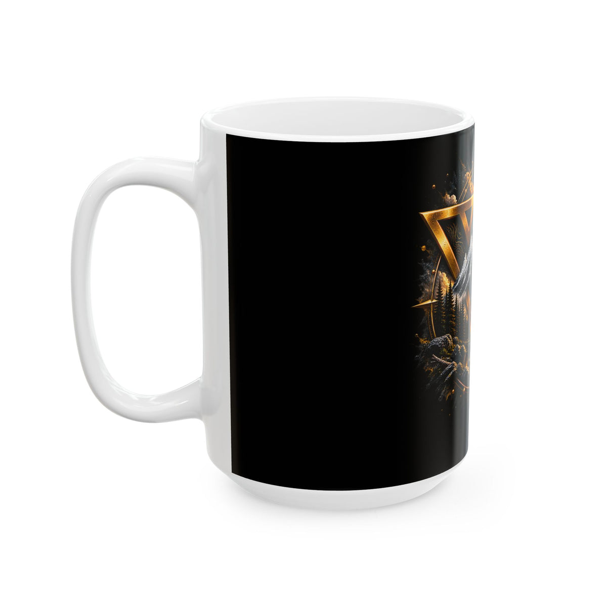WiLD Vecman Compass Ceramic Mug — Norse Viking Woodland Coffee Cup