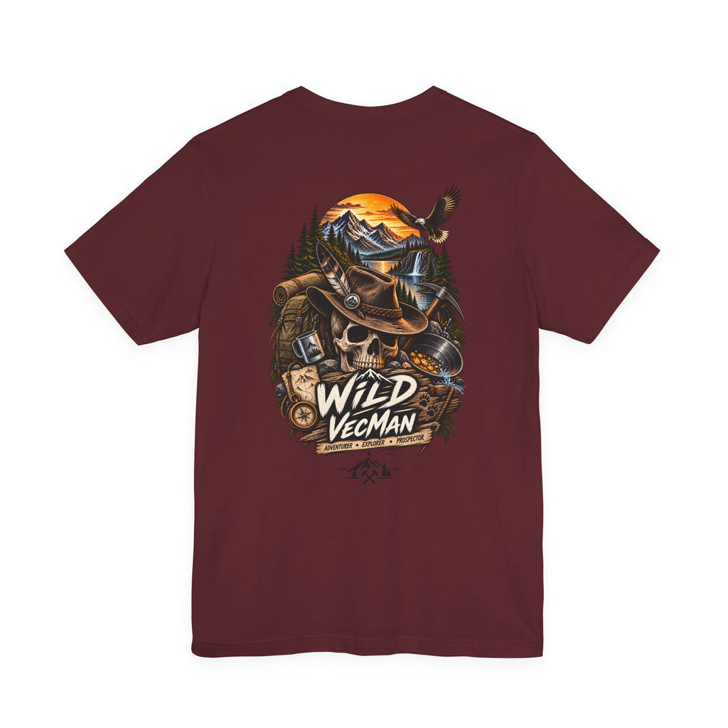 T-shirt Aventure Wild VecMan — T-shirt graphique avec motif montagne et vie sauvage
