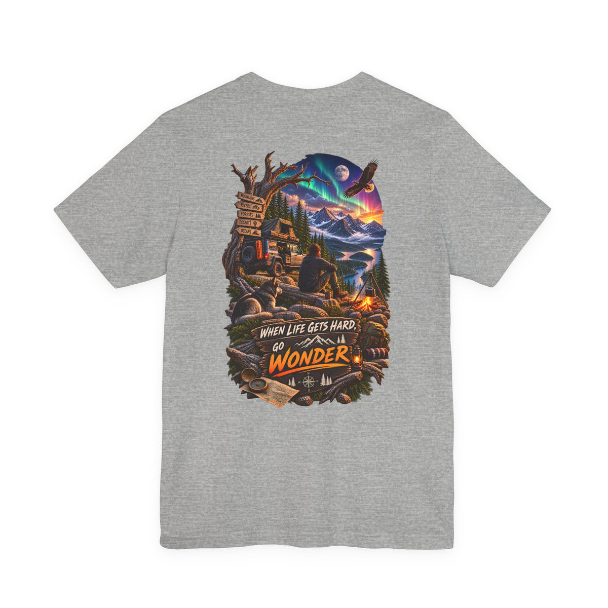 Adventure Tee — "When Life Gets Hard, Go Wonder" Graphic T‑Shirt