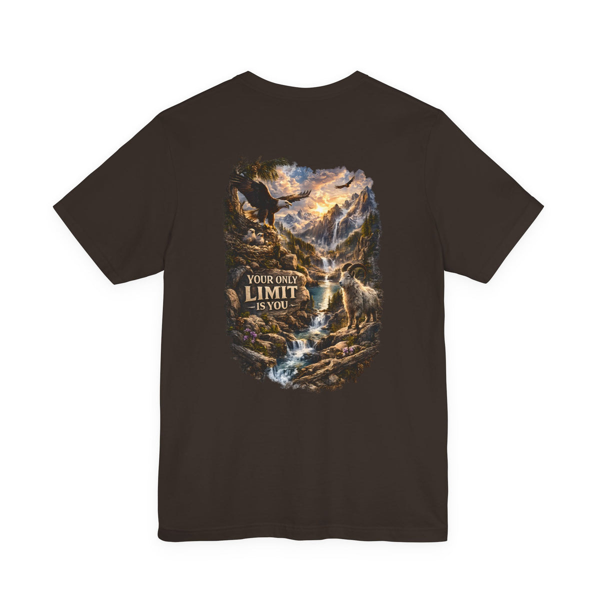Inspirational Eagle Nature Tee - "Your Only Limit is You" Back Print