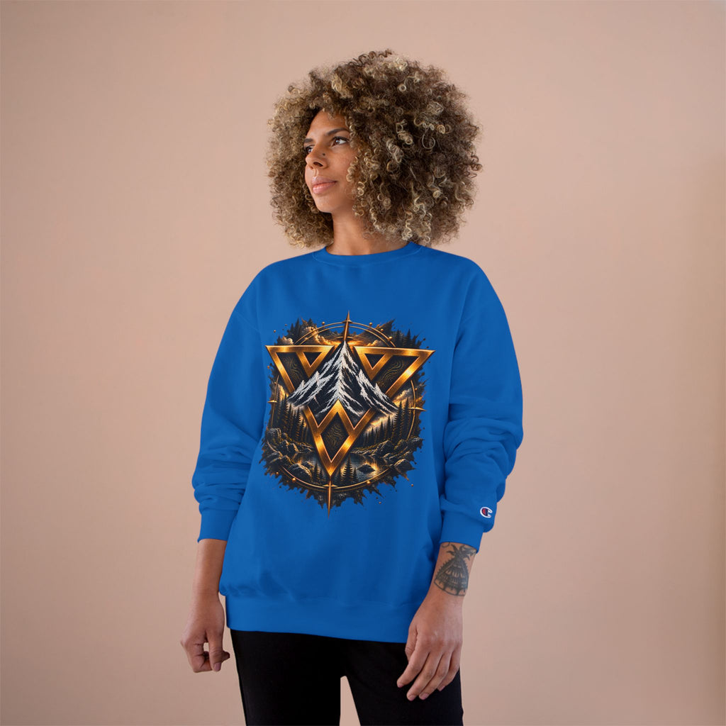 Adventure Champion Sweatshirt — 'Lost Often, Found Always' Mountain Graphic Crewneck