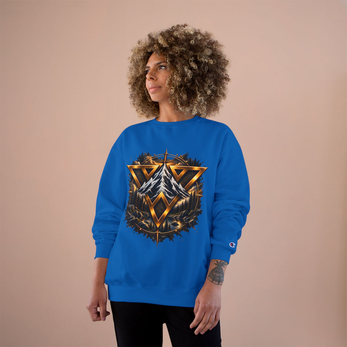 Adventure Champion Sweatshirt — 'Lost Often, Found Always' Mountain Graphic Crewneck