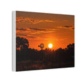 Sunset Windmill Canvas Print — Rural Farmhouse Wall Art