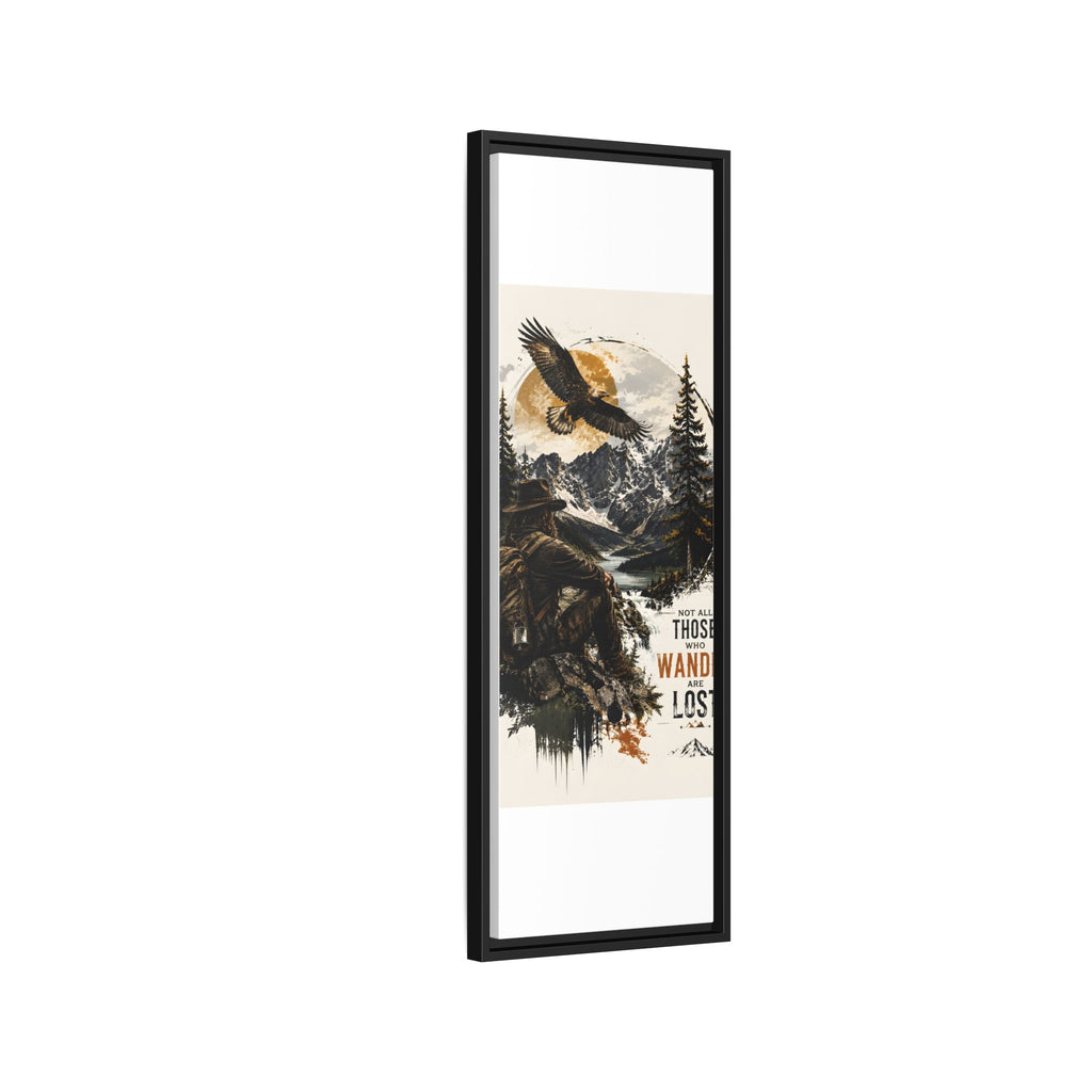 Wander Not Lost Eagle Mountain Canvas Print — Framed Matte Wall Art