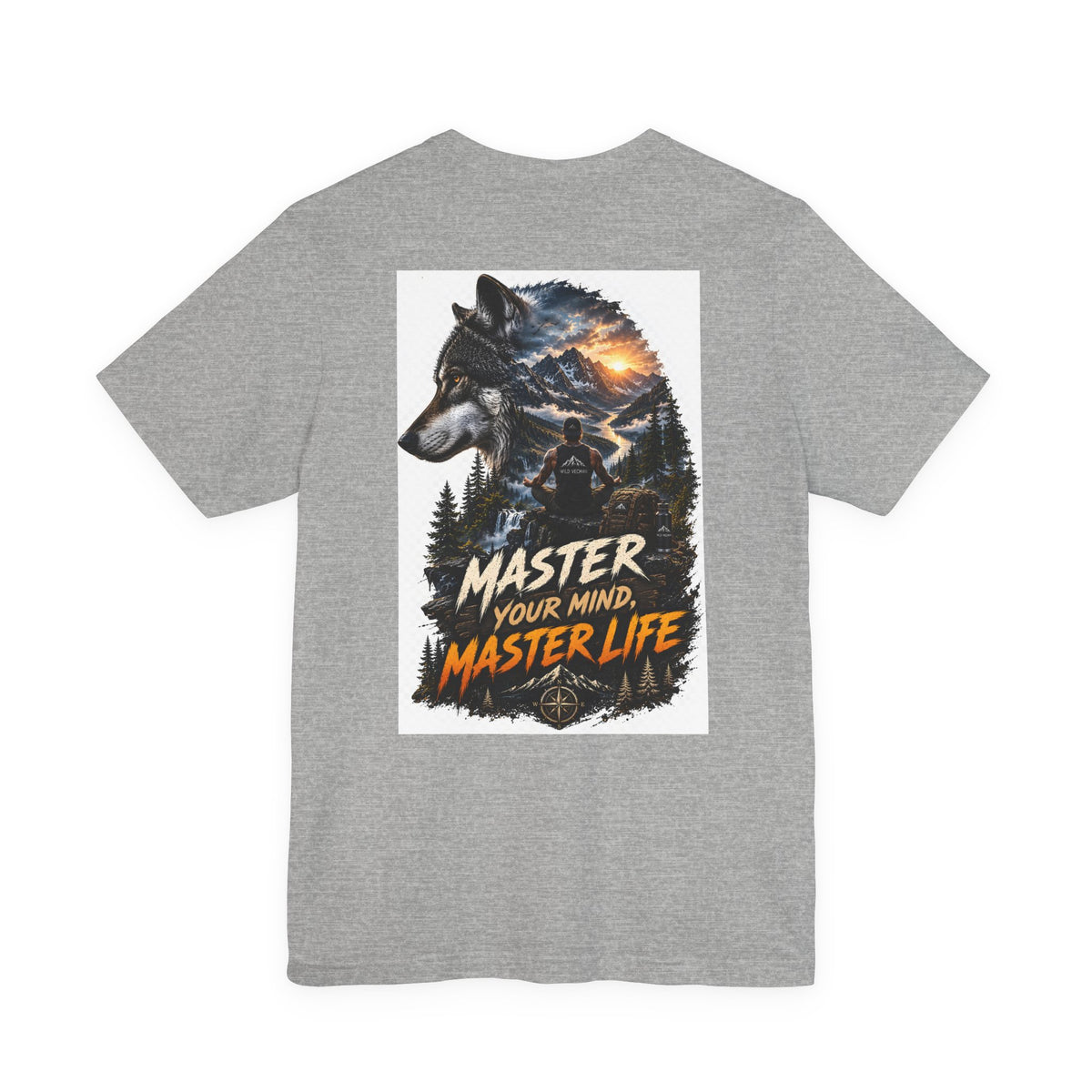 Master Your Mind, Master Life Wolf Tee — Motivational Outdoor Graphic T-Shirt