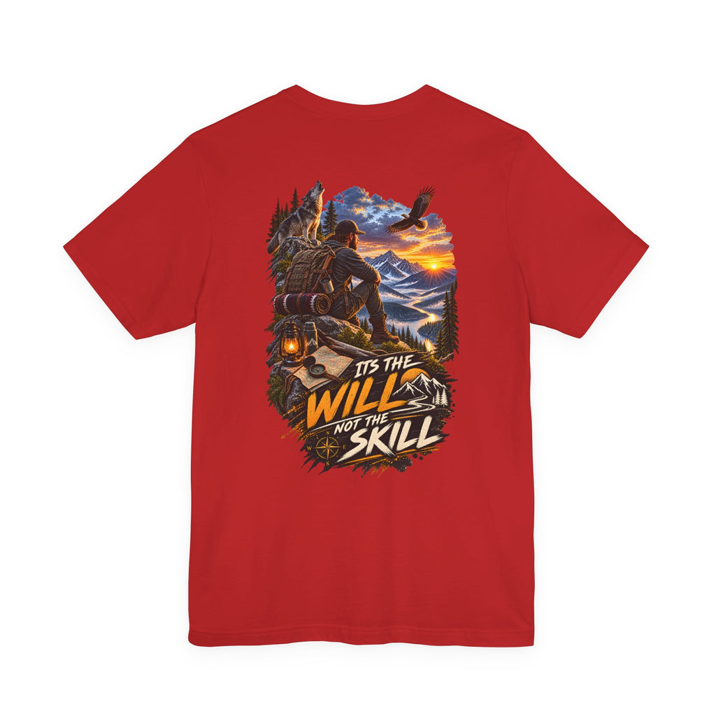 T-shirt pour amateur de plein air « C'est la volonté, pas le talent »