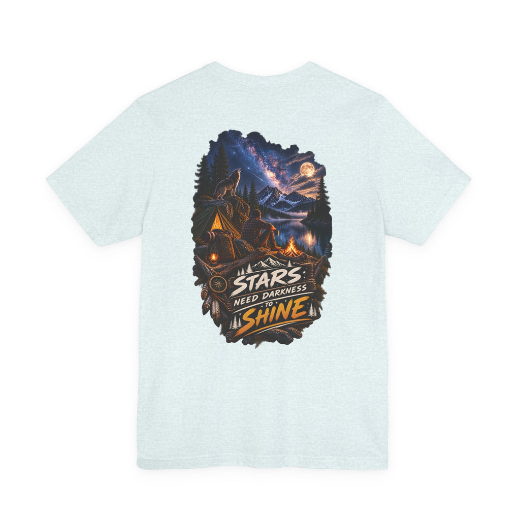 T-shirt Camping Nuit Étoilée — T-shirt graphique « Les étoiles ont besoin de l'obscurité pour briller »