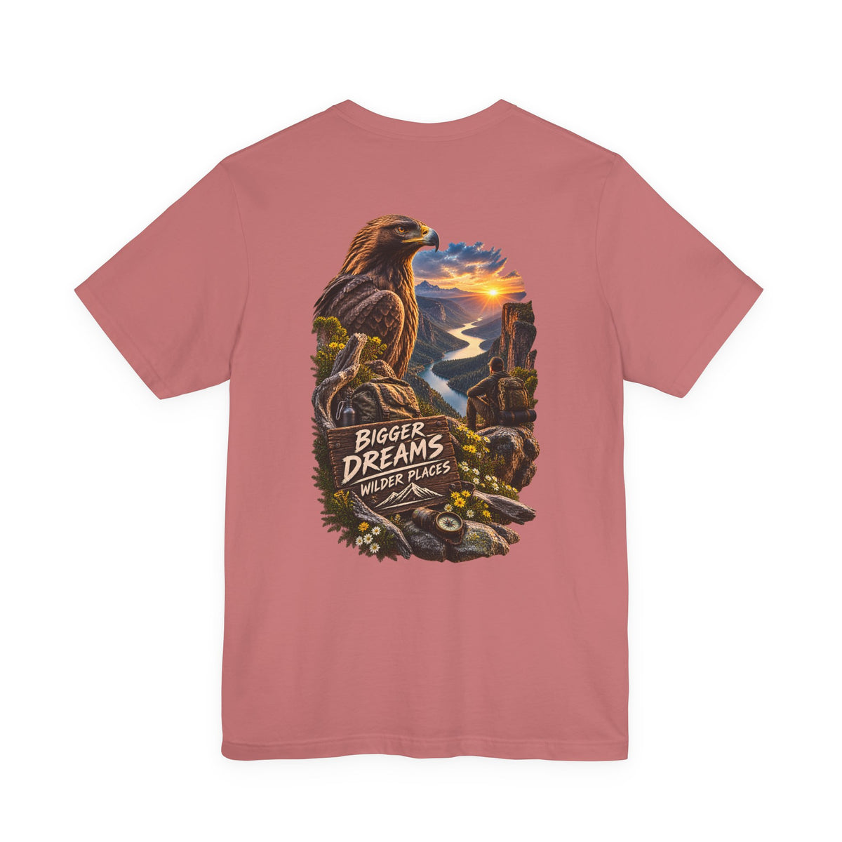 Bigger Dreams Wilder Places Tee — Adventure Eagle Graphic T‑Shirt