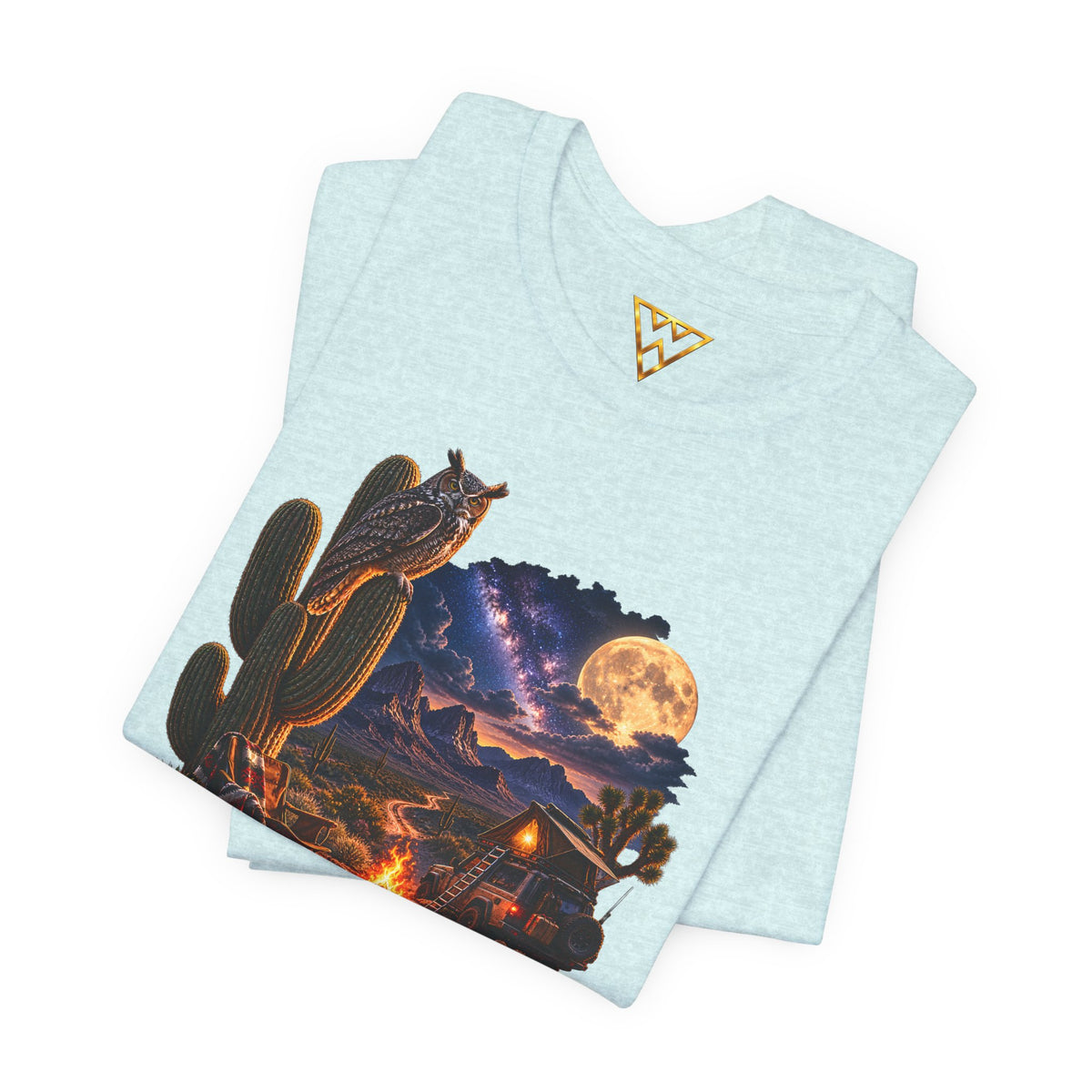 Campfire Desert Graphic Tee — "Seek What Sets Your Soul Alive"