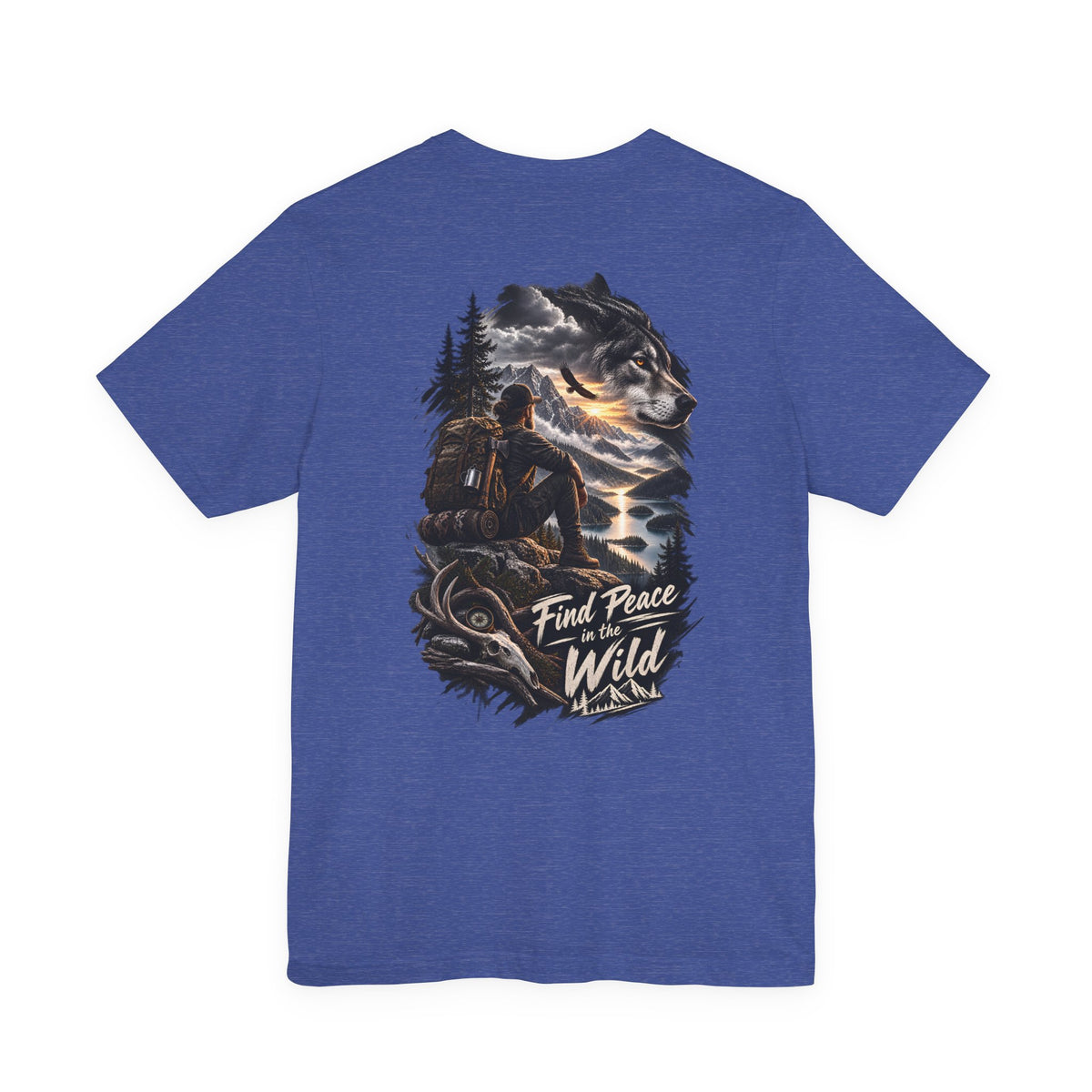 Adventure Tee — "Find Peace in the Wild" Hiking Graphic T-Shirt