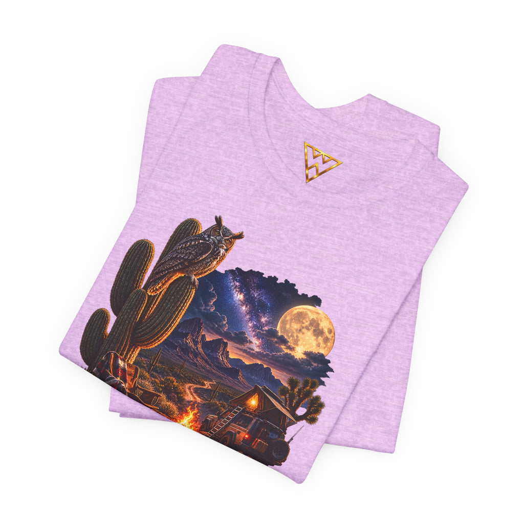 Campfire Desert Graphic Tee — "Seek What Sets Your Soul Alive"