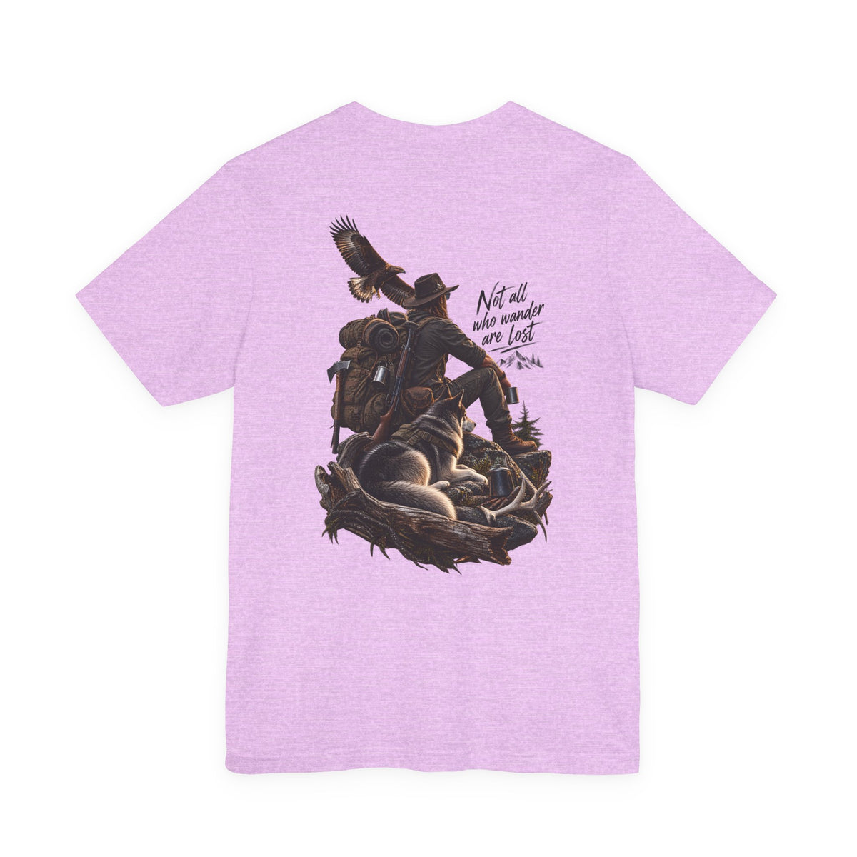Western Adventure Graphic Tee — "Not all who wander are lost" Back Print
