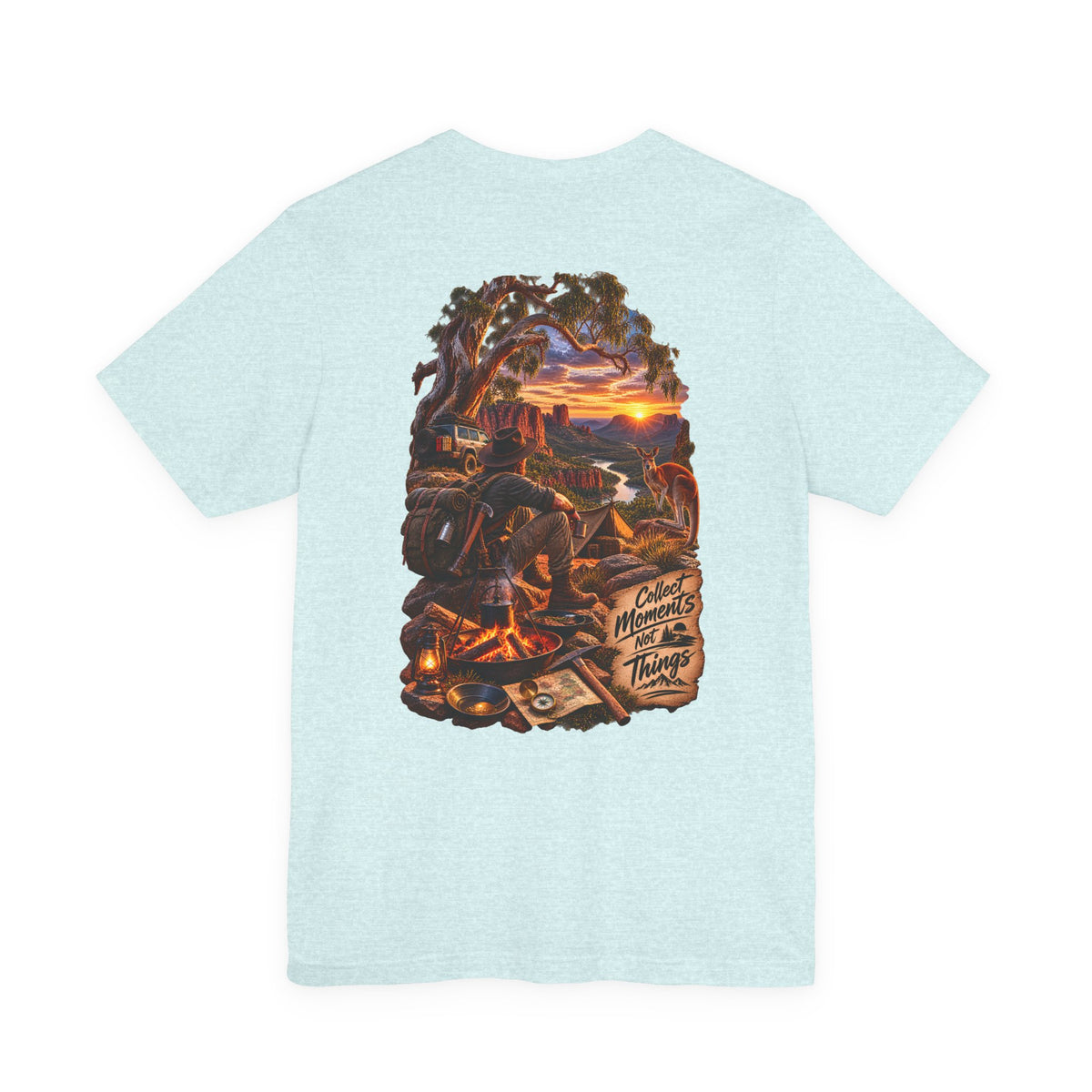 Adventure Campfire Tee — "Collect Memories Not Things" Graphic T-Shirt
