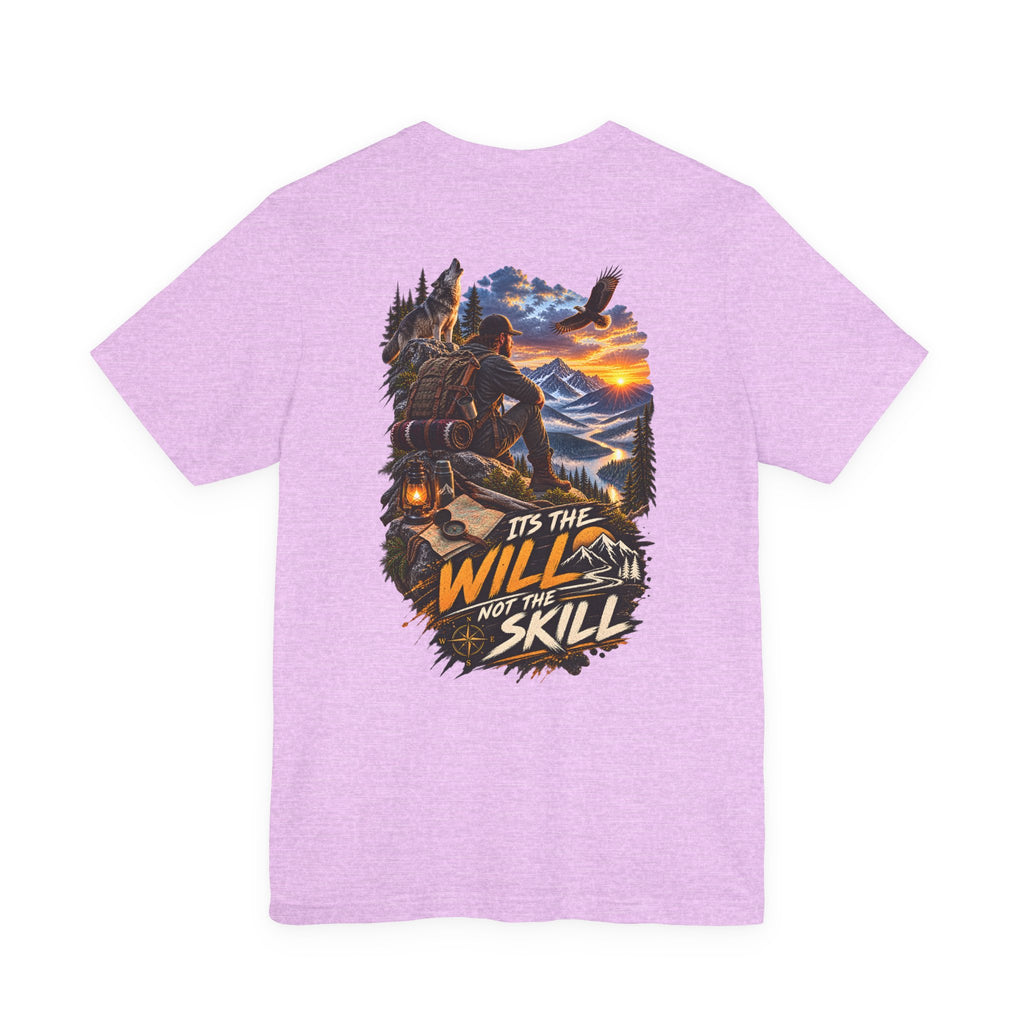 T-shirt pour amateur de plein air « C'est la volonté, pas le talent »