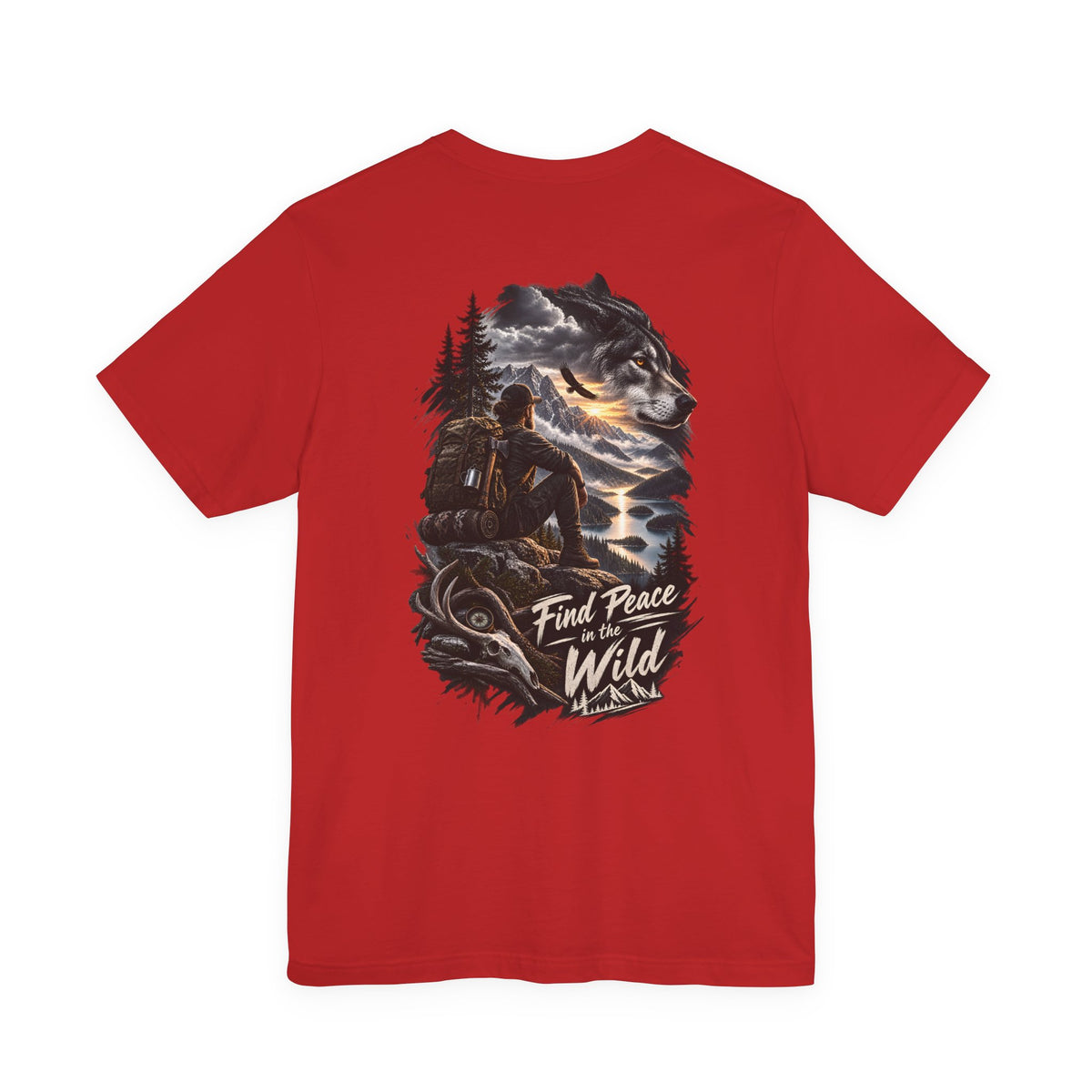 Adventure Tee — "Find Peace in the Wild" Hiking Graphic T-Shirt